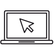 A laptop screen icon
