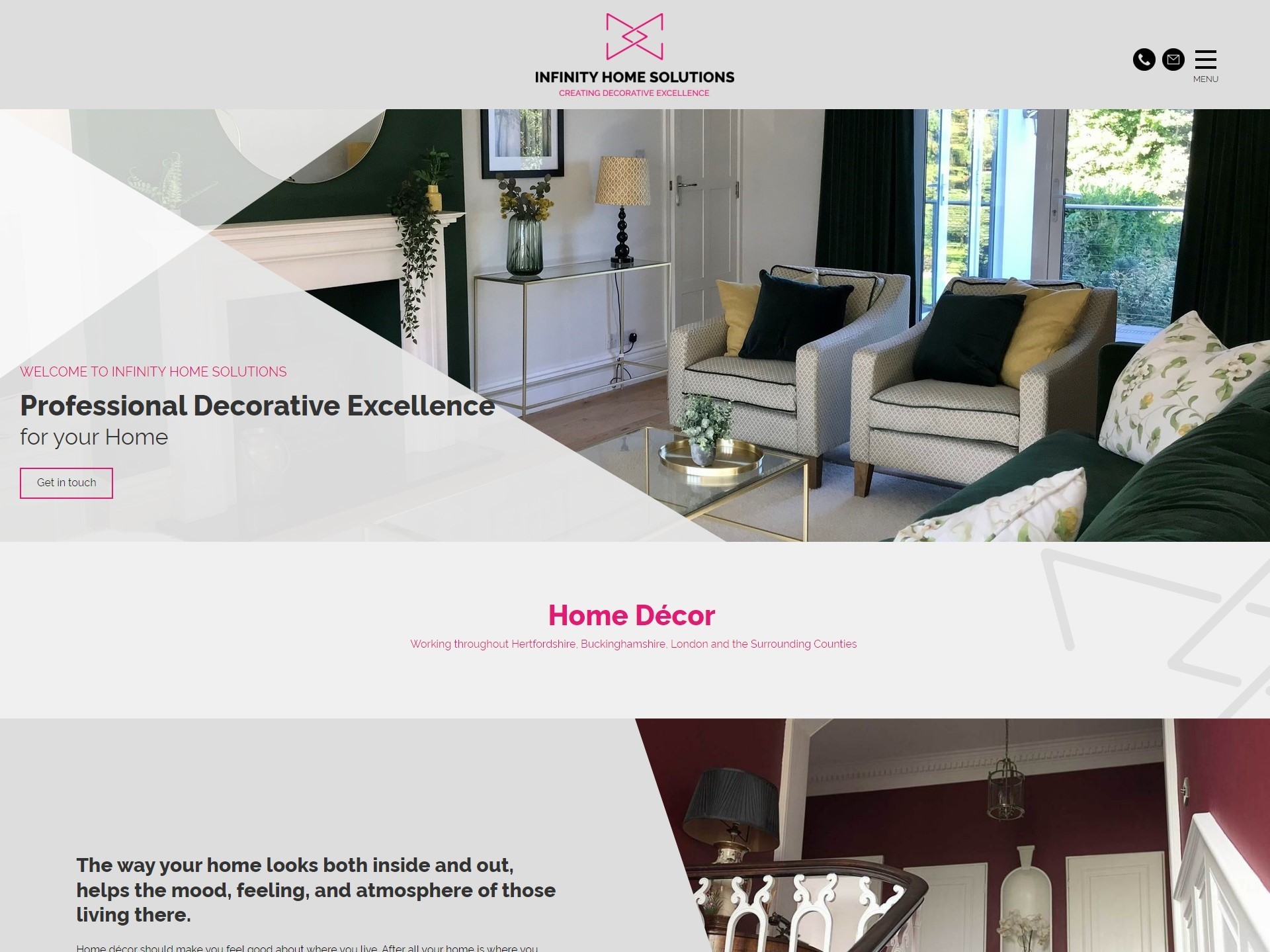 A website design for home solutions by it'seeze Watford