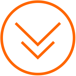 An orange icon showing an arrow pointing downwards
