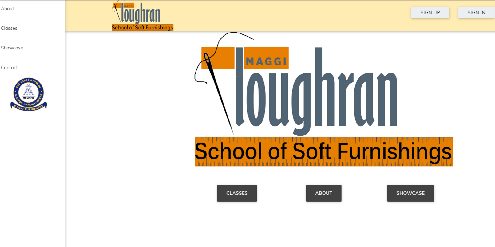 The previous Maggi Loughran website, displayed on desktop