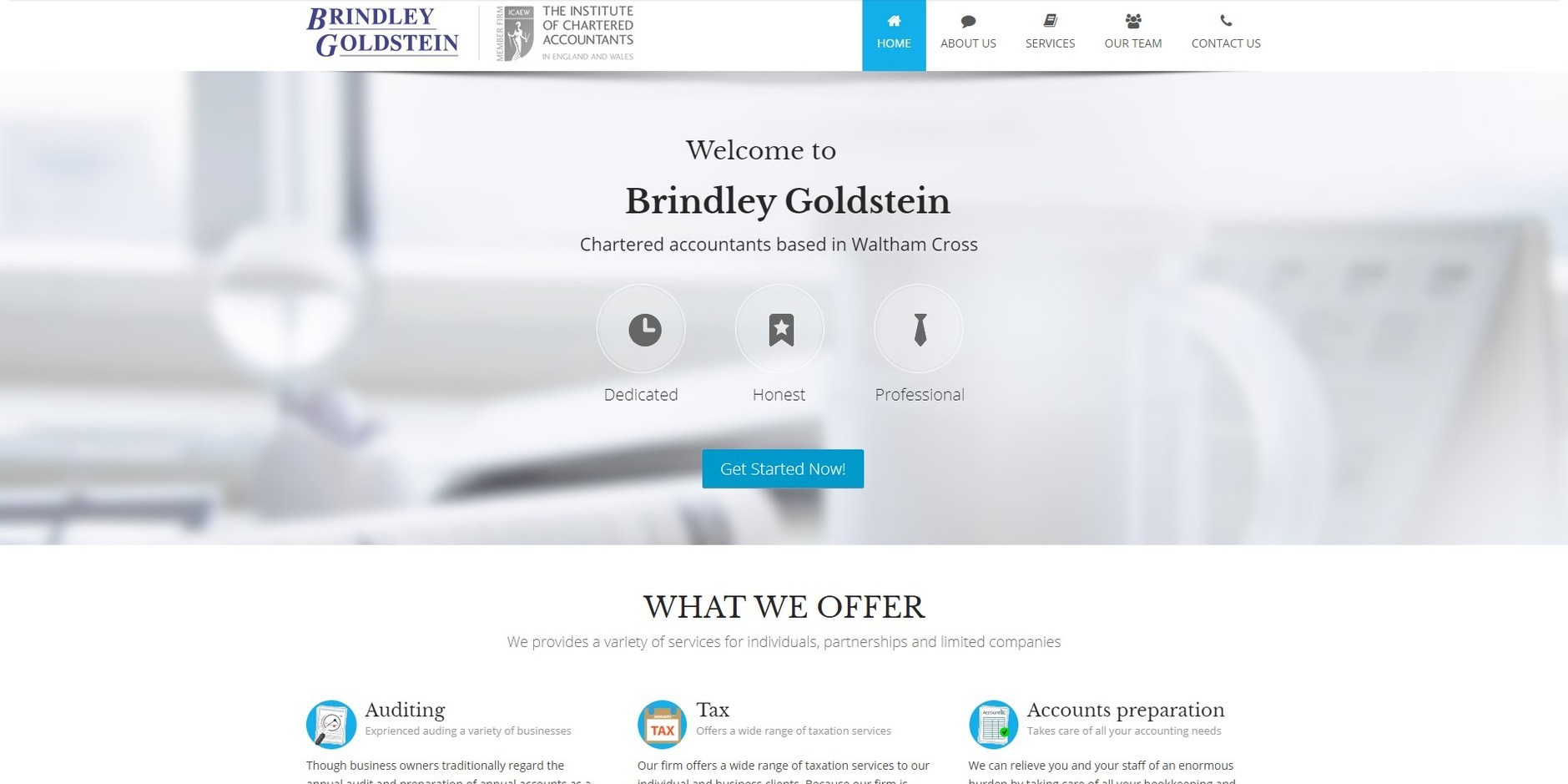 The previous Brindley Goldstein website, displayed on desktop